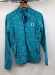 Lw Blue Dallas Mavericks Embroidered Zip Up Sweater Size M - Picture 1 of 9