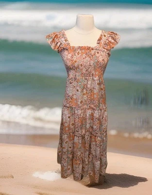 女孩 16 码 Amy Byer Peach 长背心裙 二手状况完好 — 第 1/4 张图片