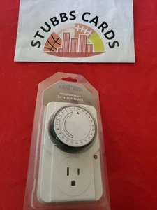 PURPLE REIGN Heavy Duty 24Hour Plug in Mechanical Timer Programmable Indoor - Picture 1 of 3