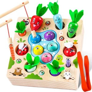 Giochi Bambini 2 3 Anni Giochi Montessori 3 Anni, 4-In-1Giochi Di Pesca per Bamb - Foto 1 di 13