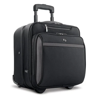 Rolling Case with Wheels, Wheeled Laptop Bag for Travel, Fits 16" Computer,Black - Image 1 of 4