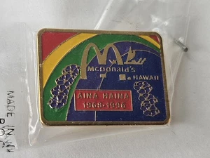 Vintage 1996 McDonald's Hawaii Pin Aina Haina Hat Lapel Pinback 500 Pieces - Picture 1 of 3