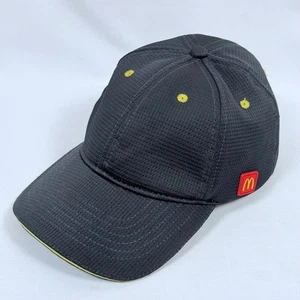 McDonalds Mitarbeiter Uniform Mütze Kappe schwarz gold verstellbar Restaurant Promo - Bild 1 von 10
