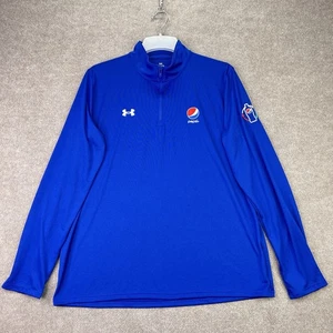 Camisa Pullover Manga Larga Under Armour Pepsi Adulto Grande Azul UA Tech 1/4 Cremallera - Imagen 1 de 11