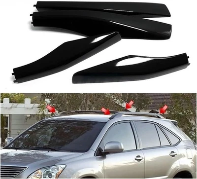 Cubierta de extremo de riel de techo negro para Lexus RX330 350 400h 2003 2005 2006-2008 Foto 1 de 4