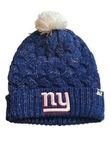 New York Giants 47 Brand Womens NFL Fiona Cuff Knit Beanie - Picture 1 of 17