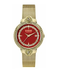 Versus Versace Womens Mouffetard Yellow Gold 38mm Bracelet Fashion Watch - Picture 1 of 4