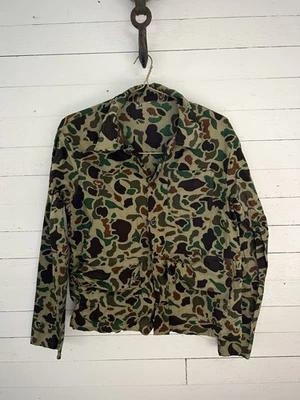 Vintage Camoflauge Duck Frog Skin Canvas Button-Up Shirt And Pants Size L - Image 1 of 4