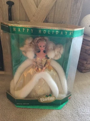 Barbie navideña Mattel 1994 edición especial #12155 muñeca Barbie con caja original Foto 1 de 4