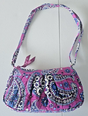 Bandolera Vera Bradley Frannie Boysenberry retirada 2011 púrpura azul blanco nueva sin etiquetas Foto 1 de 4