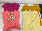Wonder Nation Art Class Pepperts Terranova T-Shirts Girls L Lot of 4 Yellow Q