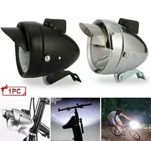 LED Battery Bike Light Retro Bicycle Front Head Lamp For Night Riding Waterproof - Picture 1 of 13