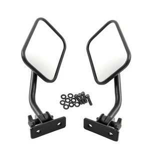 Per Jeep Wrangler Specchietti Vista Posteriore Vista Laterale Porta Specchio Rettangolare F4Z9 - Foto 1 di 11