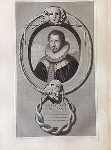François Duca d'Alençon Portrait Pia Gunst Etching 18th Century - Picture 1 of 3