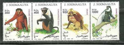 SOMALIA MNH STRIP PRIMATES Cover