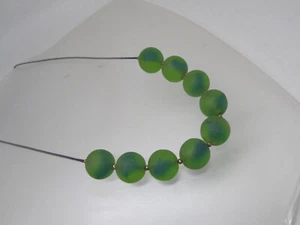 Art Deco WMF Myra Collier grün blau Kette Ikora Glasperlen Kette Halskette 1935 - Bild 1 von 15