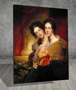 Rembrandt  Portrait The Sisters FRAMED CANVAS PAINTING ART PRINT 520 - Picture 1 of 10