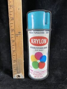 Aqua Turquoise “ STICKER “ Die Cut Krylon Spraycan Retro Vintage Spray Paint Can