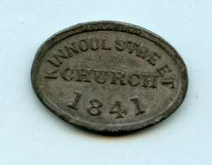 GETTONE COMUNIONE SCOZZESE KINNOUL STREET CHURCH PERTHSHIRE 1841 - Foto 1 di 2