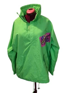 ELHO FREESTYLE Fluorescent green PARKA JACKET ** 90's Ski-Fun (size XL) Vintage - Picture 1 of 11