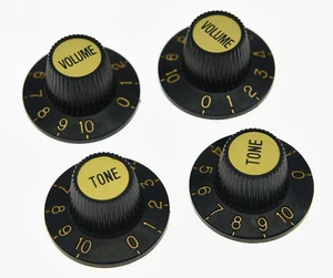4x Gold Guitar Witch Hat Knobs Fits Les Paul Epiphone SG - Picture 1 of 4