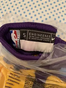 S Team Issued New Nike NBA Lakers City Player Tear Away Game Pants 75th Lebron - Picture 1 of 4