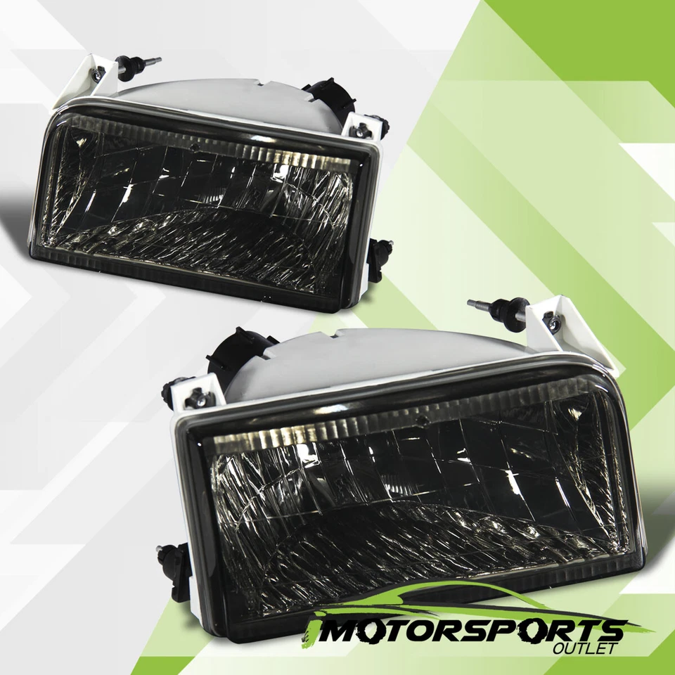 1992 1993 1994 1995 1996 Ford F-150 F-250 Factory Style Smoke Headlights Pair Foto 1 de 2