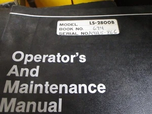 Link Belt LS 2800B Excavator Operation & Maintenance Manual - Picture 1 of 3
