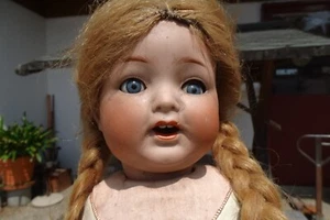 78cm Lederkörper HEUBACH KÖPPELSDORF 342.7 Porzellankopf Puppe zum Restaurieren - Bild 1 von 21