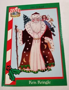 1994 TCM #F2 Santa Around the World rote Folie Weihnachtskarte 1885 Holland Hobby - Bild 1 von 2