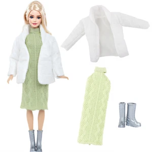 Abrigo Blanco para Muñeca de 11.5 Pulgadas/16 30CM Muñeca Vestido Botas Niños Juguete Accesorios - Imagen 1 de 3