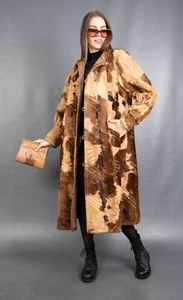 15244 SUPERIOR REVERSIBLE REAL GOAT COAT FUR VERY LONG BEAUTIFUL LOOK SIZE M - Picture 1 of 19