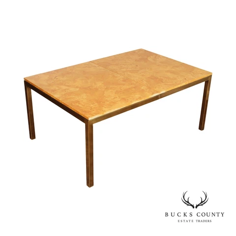 Mid Century Burlwood Expandable Dining Table Cover