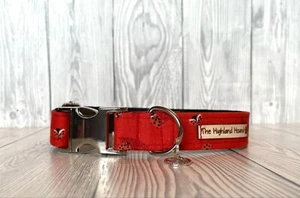 3/4" Bug Soft Handmade Adjustable Dog Collar silver clip S-XL - Picture 1 of 7