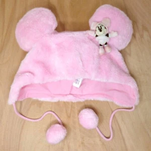 Tokyo Disney Resort Japan Minnie Mouse Ohren Fan Mütze Wintermütze - Rosa mit Plüsch - Bild 1 von 7