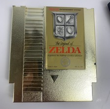 The Legend of Zelda Gold NES plastic black case