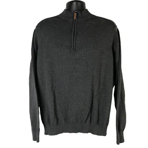 Suéter Devon & Jones Para Hombre Talla Lg Manchester Manga Larga Gris Pullover 1/4 Cremallera - Imagen 1 de 13