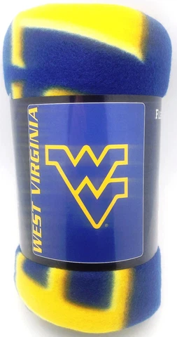West Virginia Mountaineers Blanket 50" by 60"  Marque Style Fleece Throw Blanket Cover