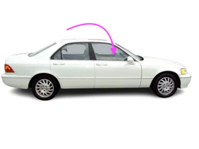 Fits: 96-2000 Acura 3.5 RL 4D Sedan Passenger Side Front Right Door Window Glass - Image 1 of 4