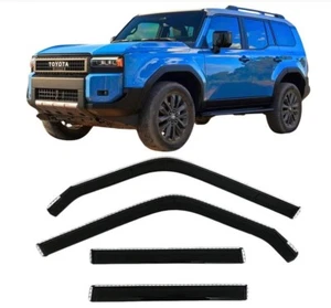 Protectores de lluvia en canal para deflectores de visera de ventana lateral Toyota Land Cruiser - Imagen 1 de 5