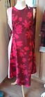 New Bnwt MARKS & Spencers Collection Dress Sz 12 Pink & Wine Floral Mix