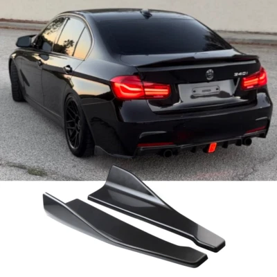Glossy Black Rear Bumper Diffuser Side Splitter For BMW 3 4 Series F32 F33 F36 - Image 1 of 4