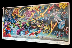 Poster vintage Marvel artista firmato 21"" X 37"" lim, austin, supporti 1992 - Foto 1 di 14
