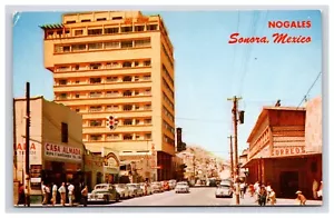 Postcard: Calle Campillo, Hotel Fray Marcos de Niza, Nogales, Mexico - Unposted - Picture 1 of 2