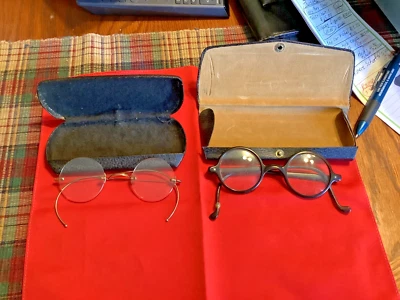 Gafas redondas Wellsworth antiguas raras años 20’s? y par de Foto 1 de 4