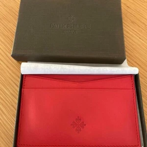 Patek Philippe Leather Card Holder Case Red Color 110×70mm Novelty Item Unused - Picture 1 of 4
