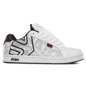 ETNIES Scarpe UOMO "Metal Mulisha Fader" NEW Mens NUOVE Skate WHITE/BLK/RED 37 - Foto 1 di 1