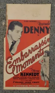 Antique Vintage Movie Poster Sign "Embarrassing Moments" By William James Craft - Picture 1 of 8