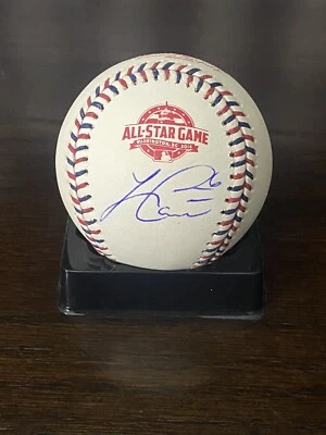 Juego de béisbol All Star 2018 autografiado por Lorenzo Cain certificado por la JSA Foto 1 de 3
