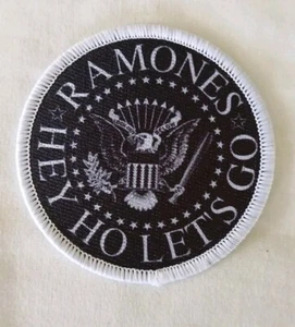 The Ramones Embroidered Patch Round Hey Ho Lets Go Punk Rock Licensed 3" x 3" - Picture 1 of 4